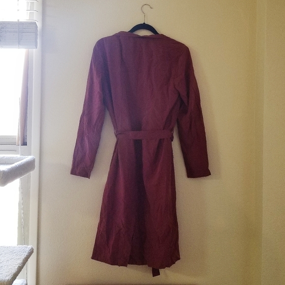 AMERICAN APPAREL lightweight dylan trench cabernet - Picture 3 of 5